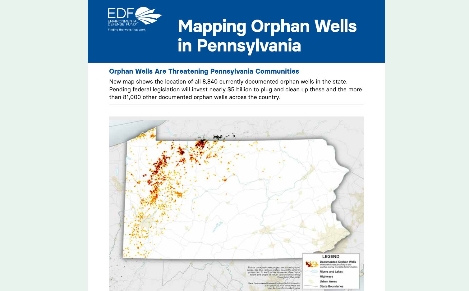 Environmental Defense Fund - Mapping Orphan Wells in Pennsylvania